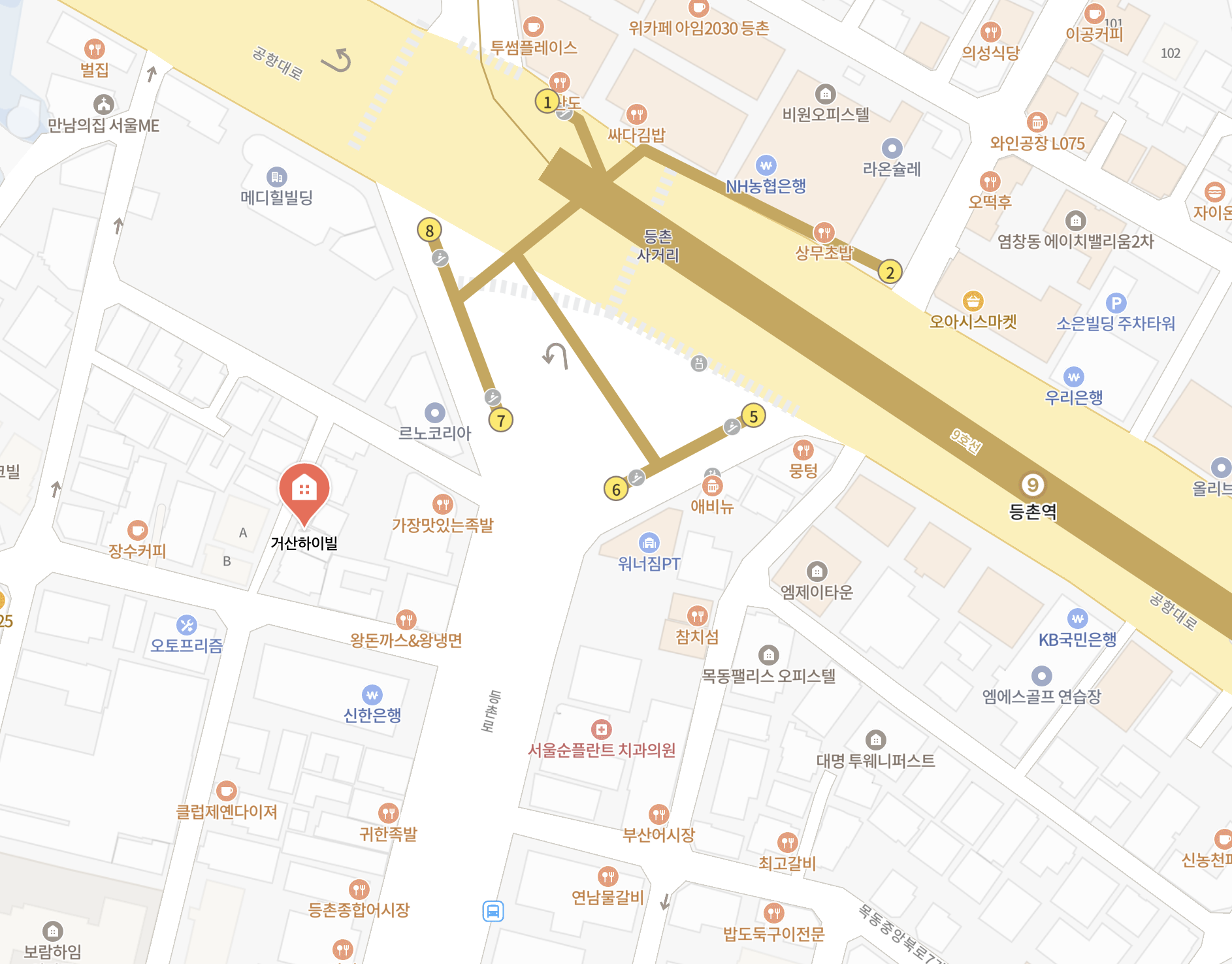 오시는 길 지도